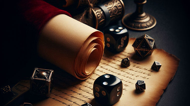 Tisch eines Rollenspielers